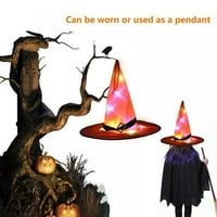 WPWXIN Хелоуин декорации осветени шапки за вещици, висящи светещи шапки за вещици Хелоуин Светлини за на открито, градина, двор, дърво