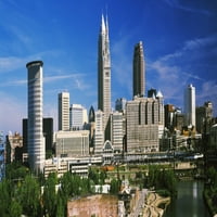 Небостъргачи в град, Кливланд, Охайо, САЩ за печат от панорамни изображения от панорамни изображения