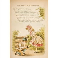 Posterazzi Nursery Rhyme & Illustration of One две закопчалки Моята обувка от стара майка Gooses Rhymes & Tales Illustrated by Consta Poster Print, 17